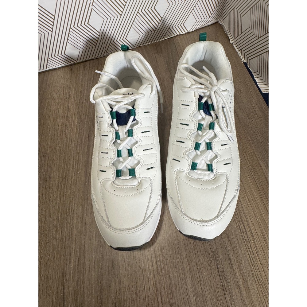 Easy Spirit Romy White Leather Textile Walking Shoes Womens Size 12M